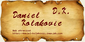Daniel Kolaković vizit kartica